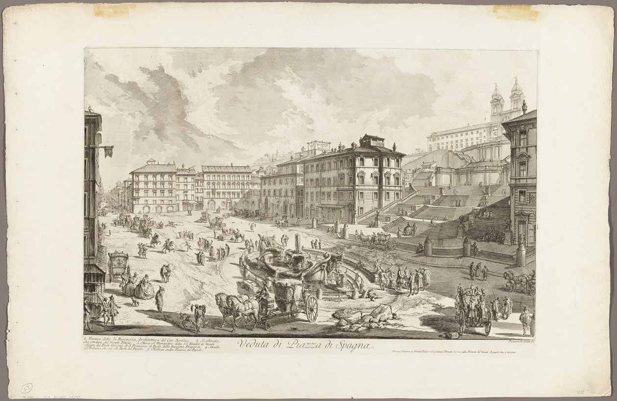 Ansicht der Piazza di Spagna, aus Ansichten von Rom von Giovanni Battista Piranesi