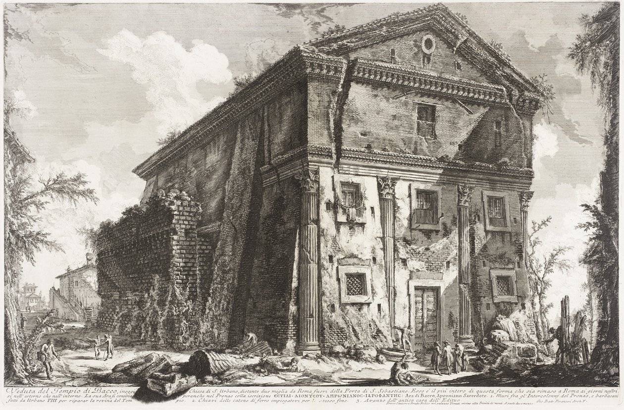 Ansicht des Bacchustempels, 1760-78 von Giovanni Battista Piranesi