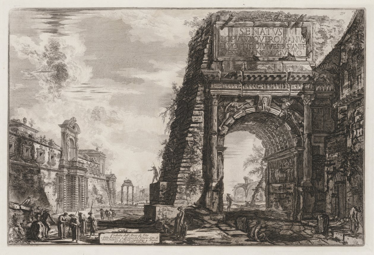 Ansichten von Rom: Der Titusbogen, 1776 von Giovanni Battista Piranesi
