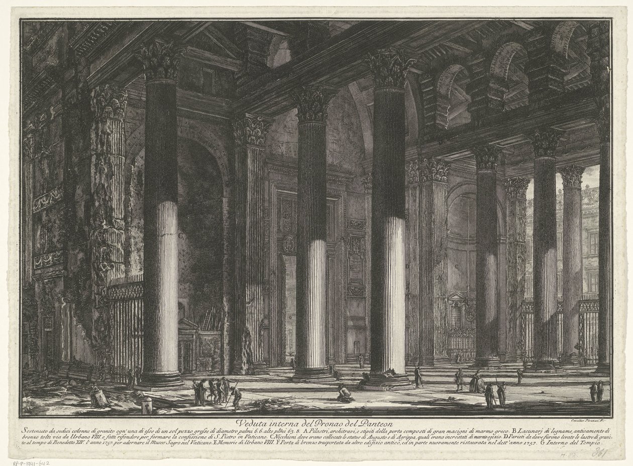 Vorhalle des Pantheons in Rom von Giovanni Battista Piranesi