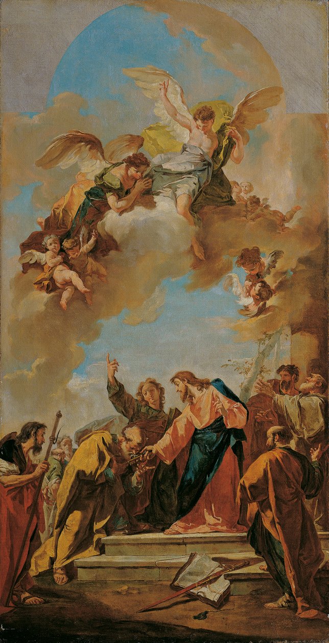 Die Schlüsselübergabe an Petrus von Giovanni Battista Pittoni