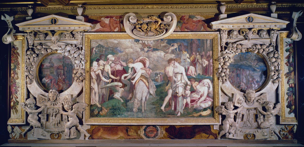 Der Jungbrunnen (Detail) von Giovanni Battista Rosso Fiorentino