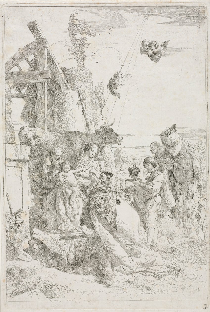 Anbetung der Heiligen Drei Könige, ca. 1740 von Giovanni Battista Tiepolo
