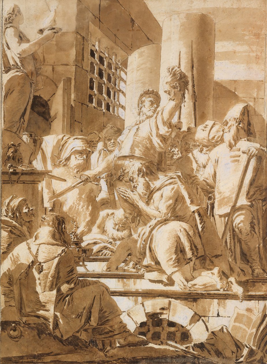 Enthauptung von zwei männlichen Heiligen von Giovanni Battista Tiepolo