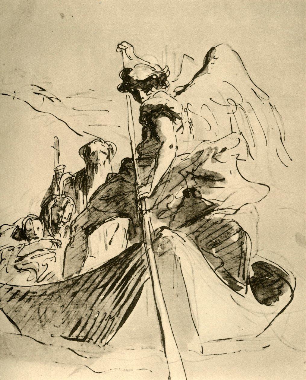 Flucht nach Ägypten, Mitte 18. Jahrhundert von Giovanni Battista Tiepolo