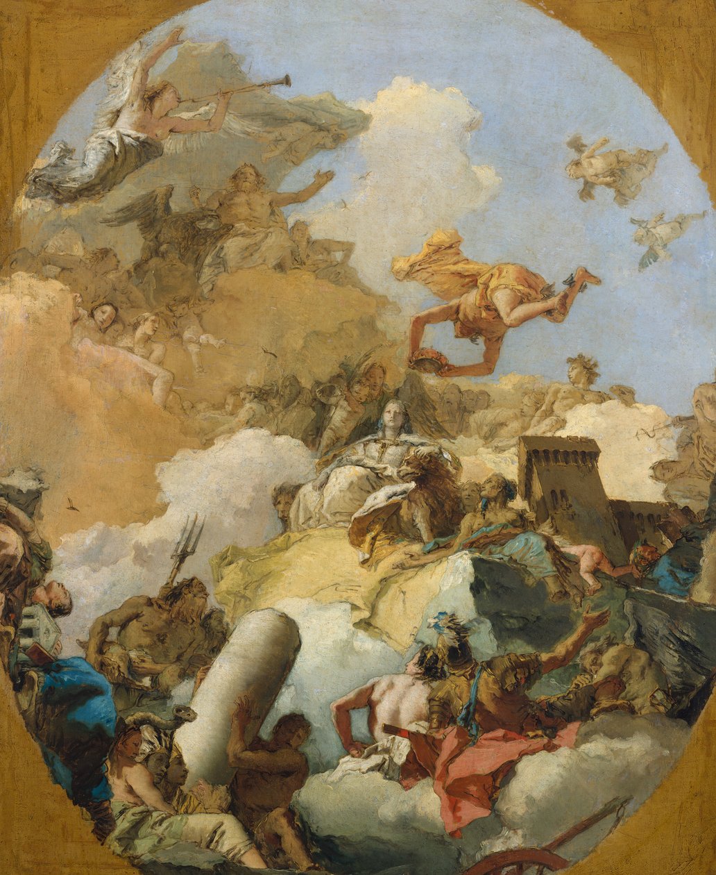 Die Apotheose der spanischen Monarchie, 1760er Jahre von Giovanni Battista Tiepolo