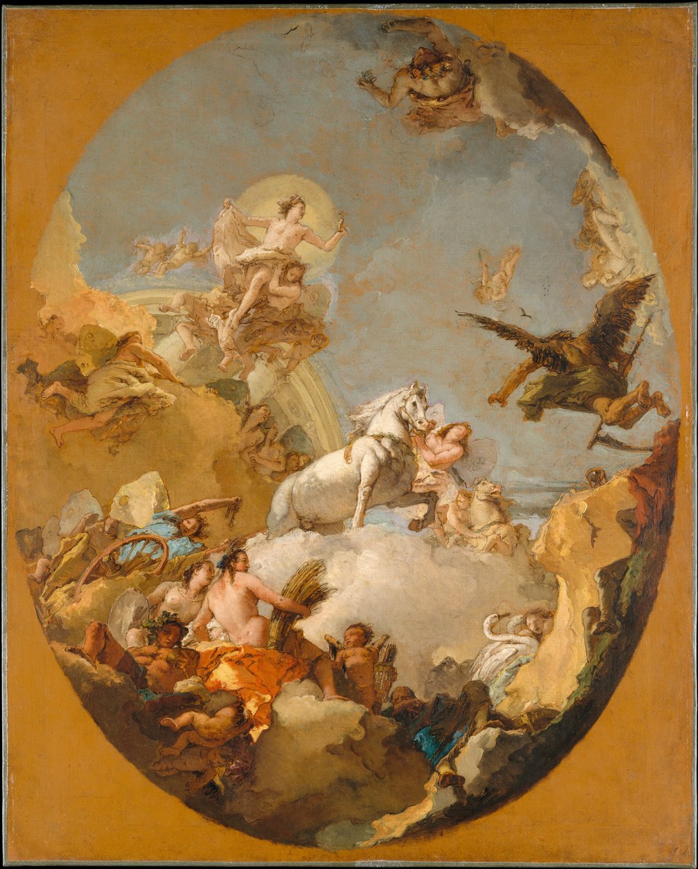 Der Wagen der Aurora von Giovanni Battista Tiepolo