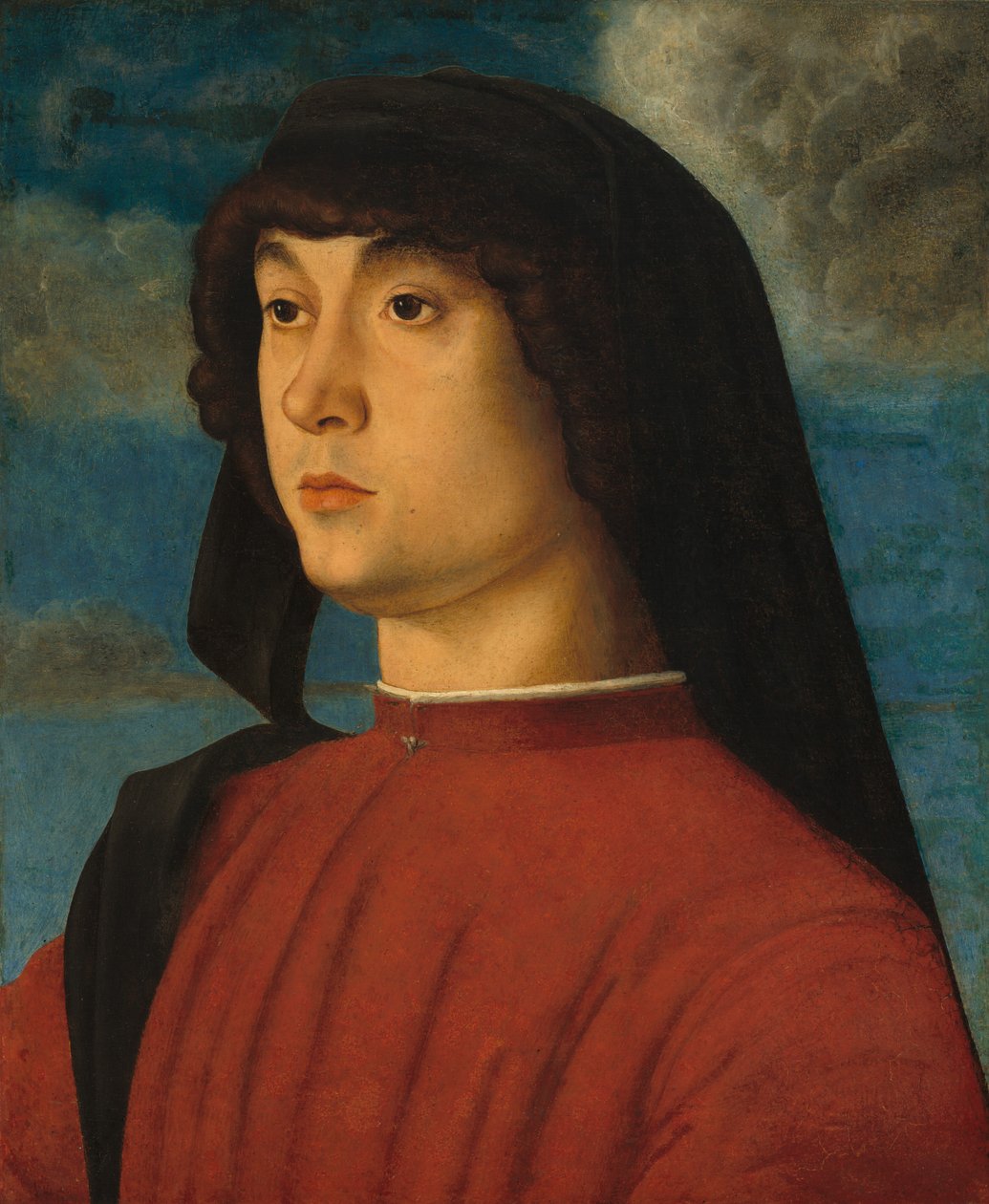 Porträt eines jungen Mannes in Rot, um 1480 von Giovanni Bellini