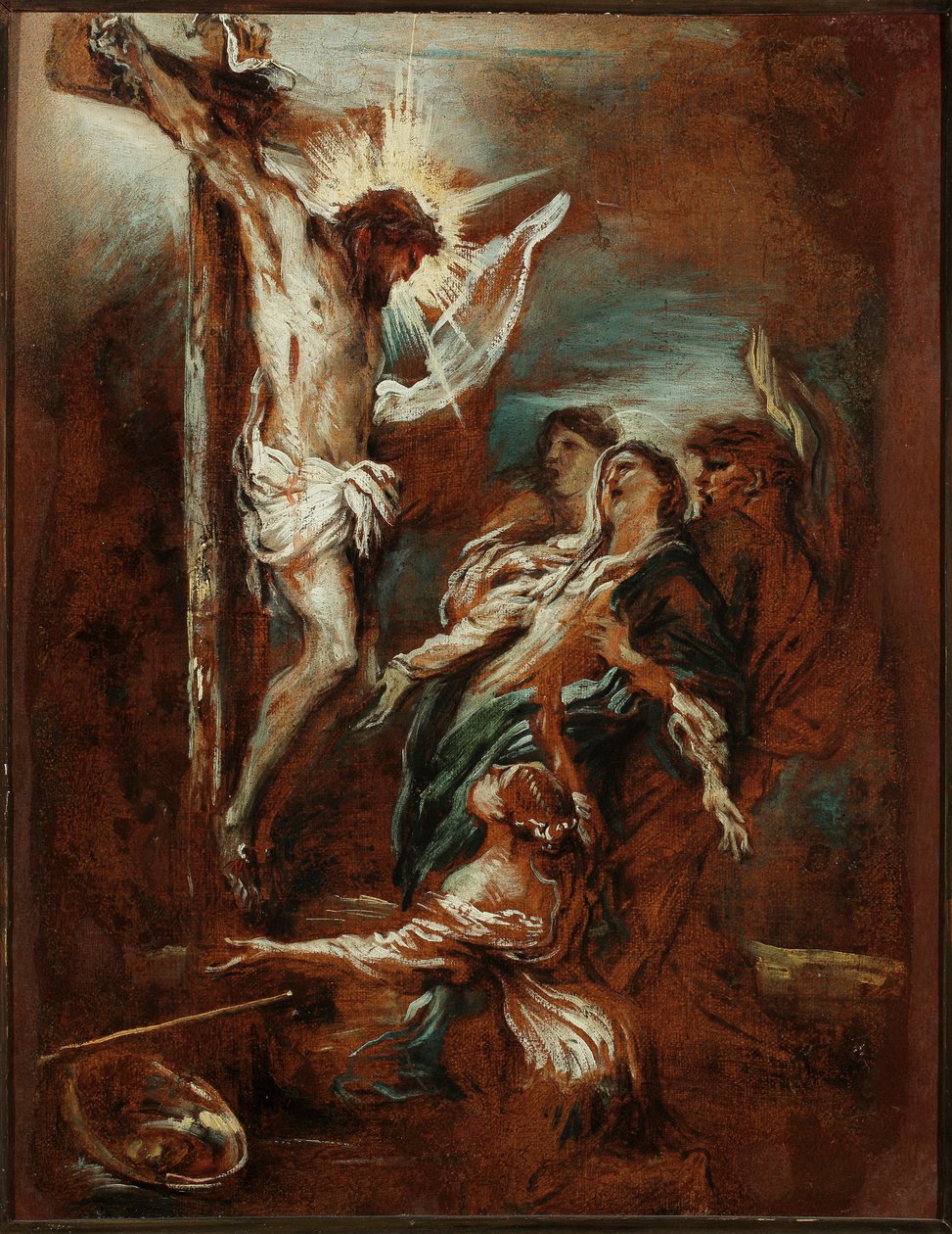 Kreuzigung. Gemälde von Giovanni Benedetto Castiglione genannt Il Grechetto (1610-1665) von Giovanni Benedetto Castiglione