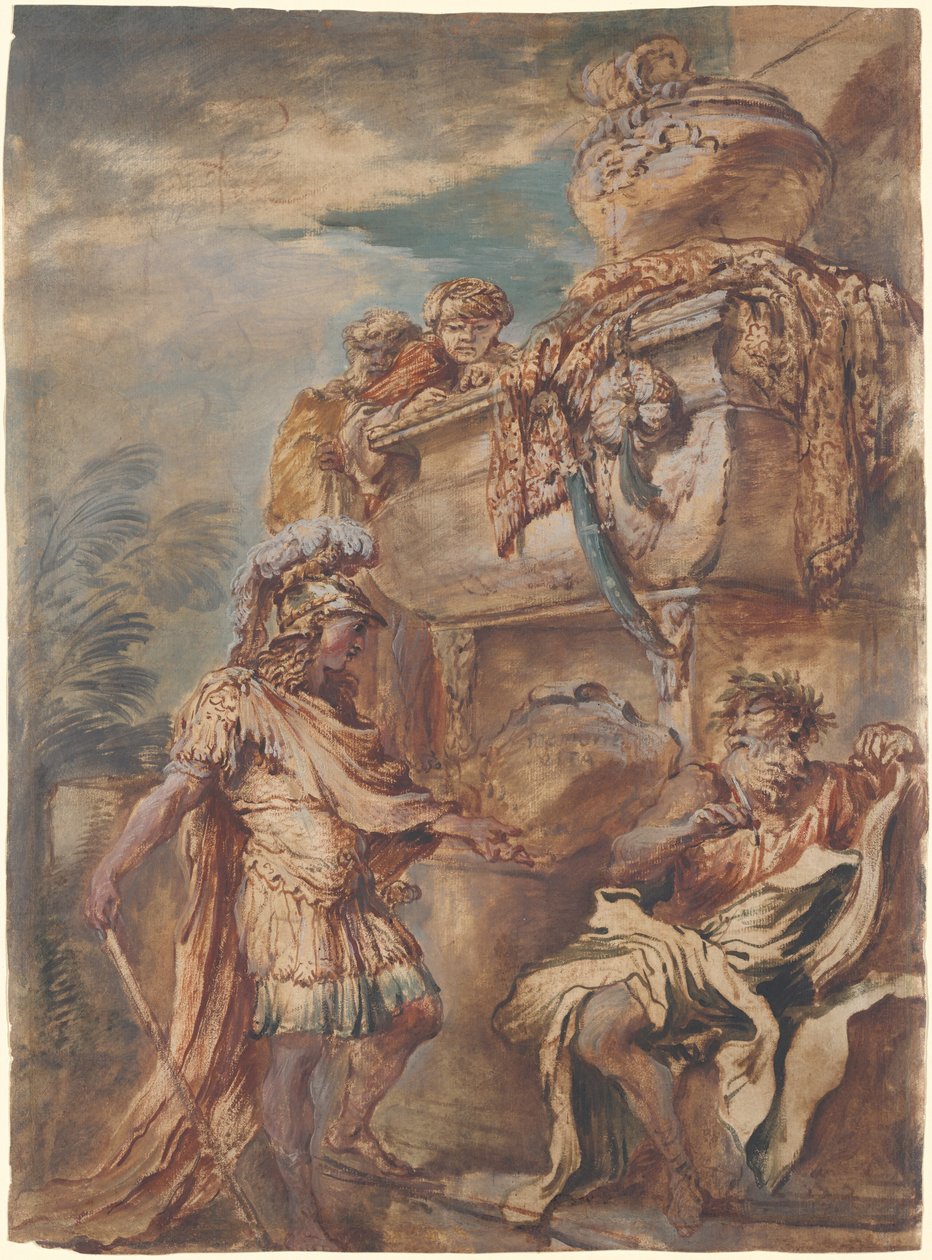 Alexander am Grab von Kyros von Giovanni Benedetto Castiglione