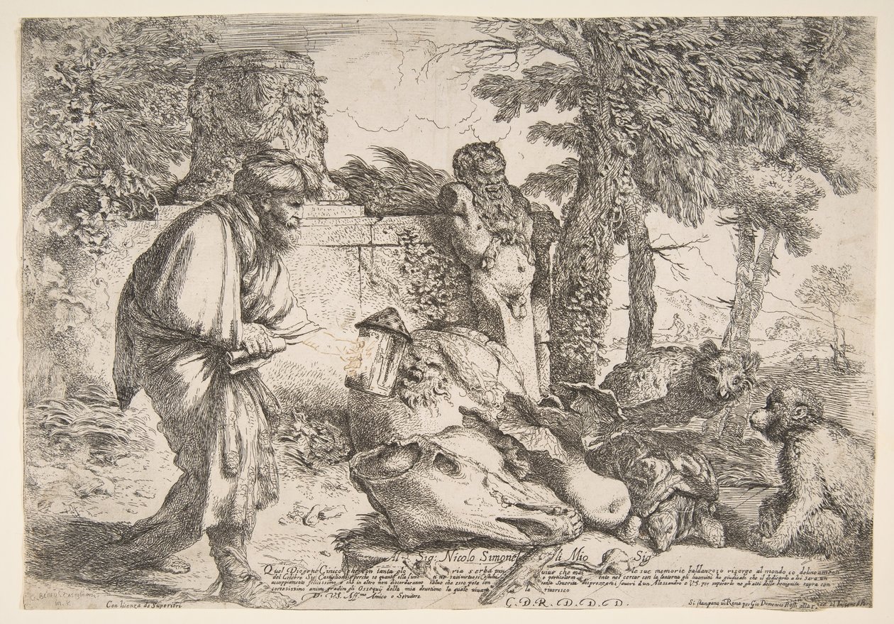 Diogenes sucht einen ehrlichen Mann, ca. 1645-47 von Giovanni Benedetto Castiglione