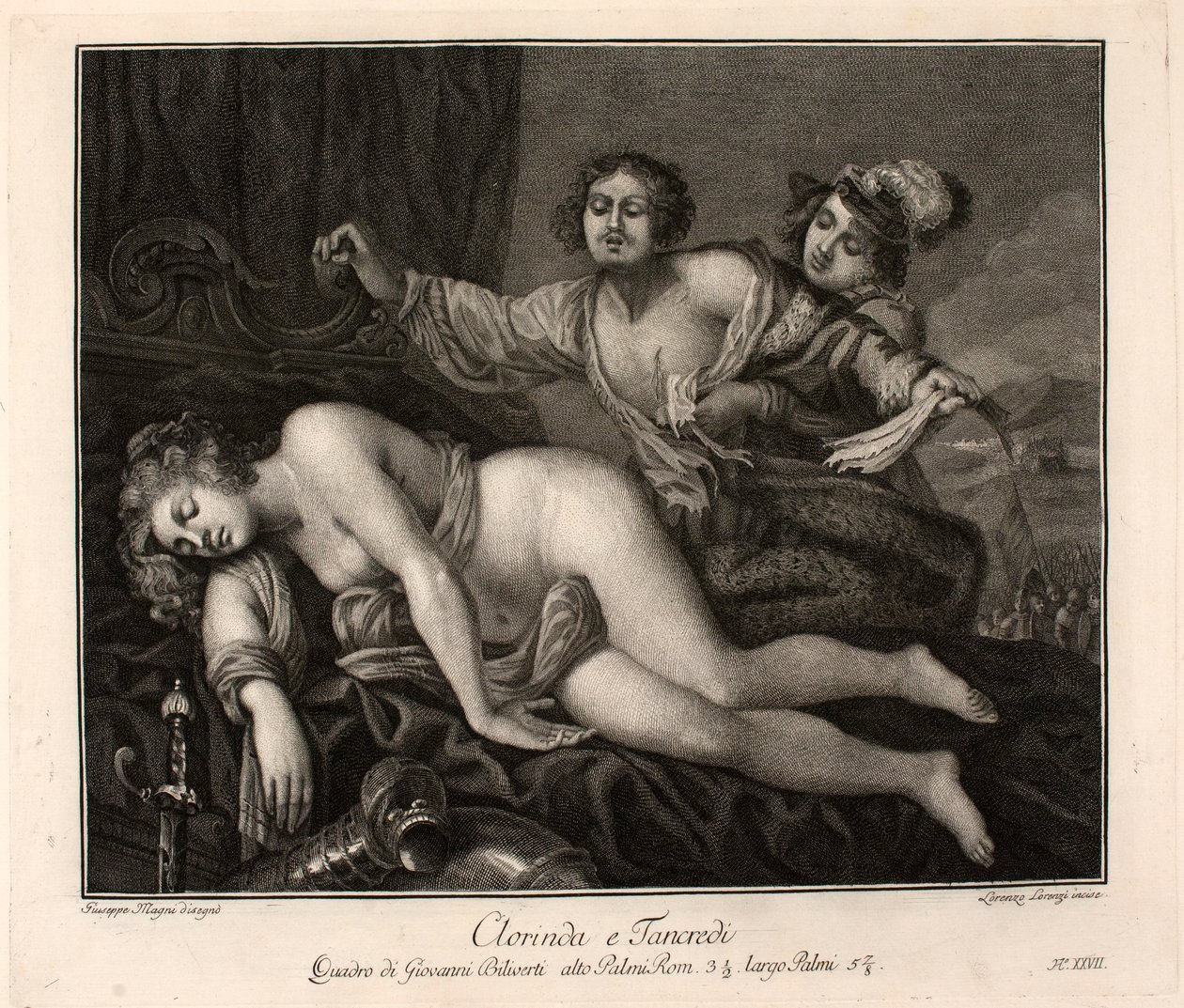 Die Klage des Tancredi über Clorindas Körper von Giovanni Biliverti