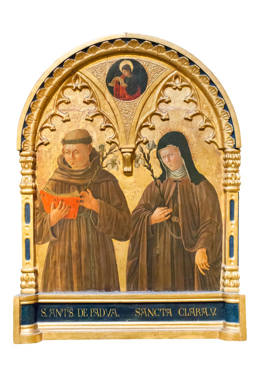 Heiliger Antonius von Padua und Heilige Klara von Assisi von Giovanni Boccati or Boccatto