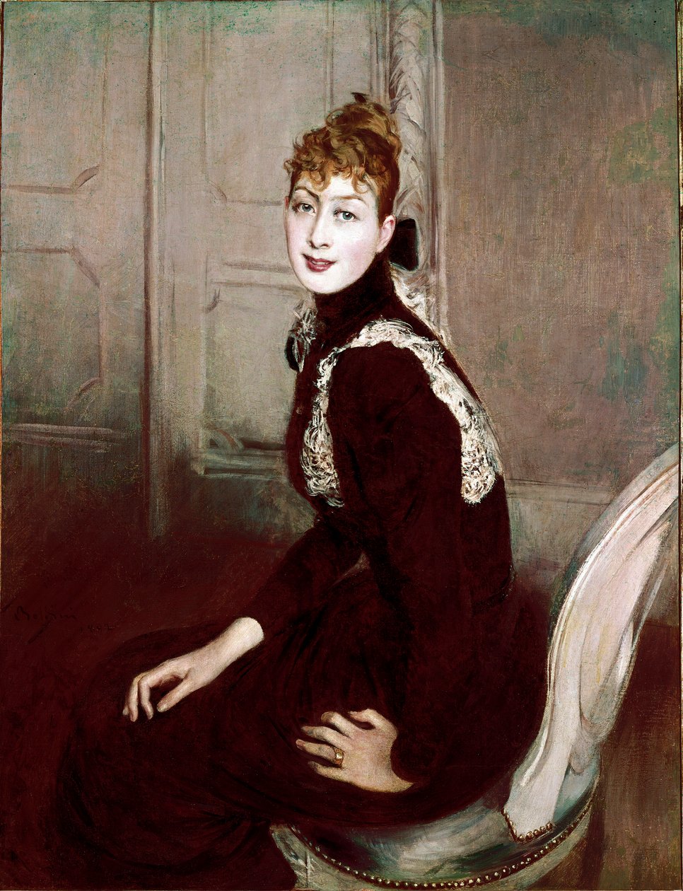 Porträt der Marquise Franzoni. Gemälde von Giovanni Boldini (1842-1931) von Giovanni Boldini