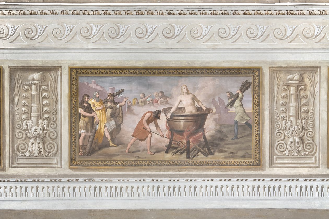 Das Martyrium des Heiligen Johannes des Evangelisten in Rom von Giovanni Chiarini