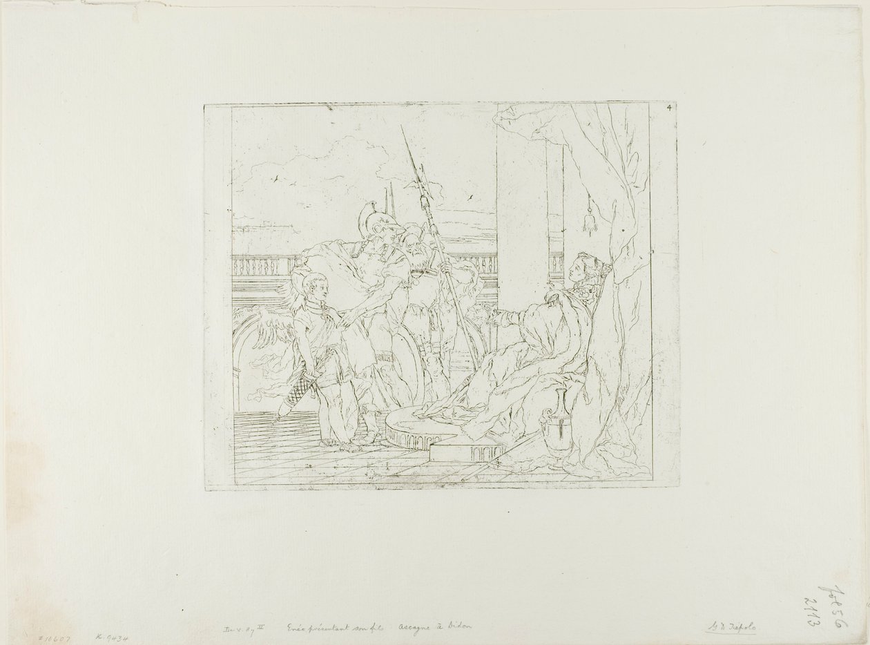 Aeneas stellt seinen Sohn Ascanius Dido vor von Giovanni Domenico Tiepolo