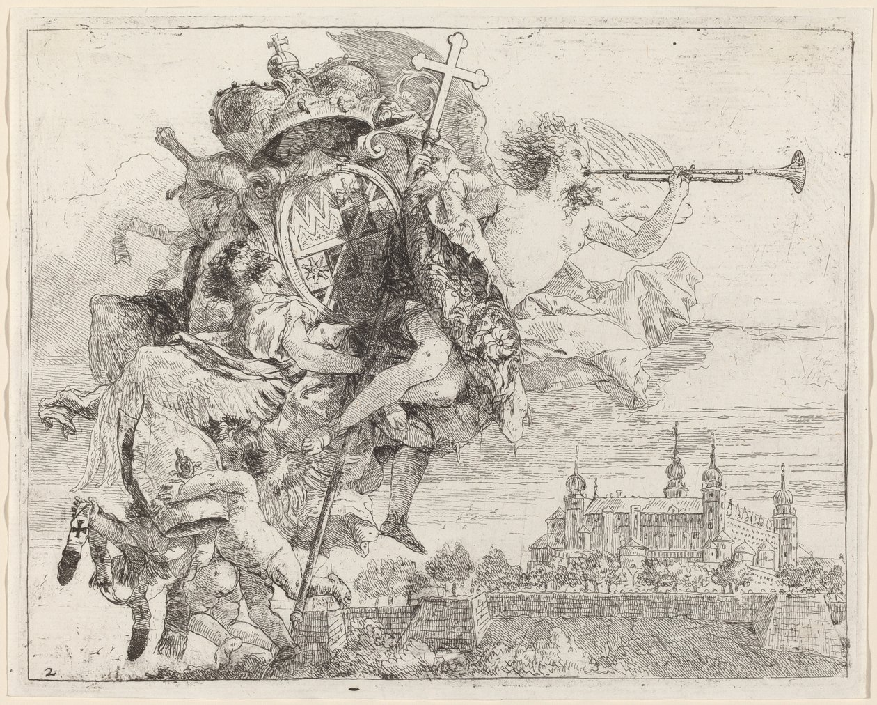 Wappen von Karl Philip von Greiffenklau, Fürstbischof von Würzburg von Giovanni Domenico Tiepolo