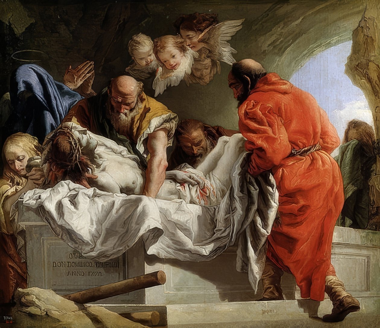 Die Grablegung Christi von Giovanni Domenico Tiepolo