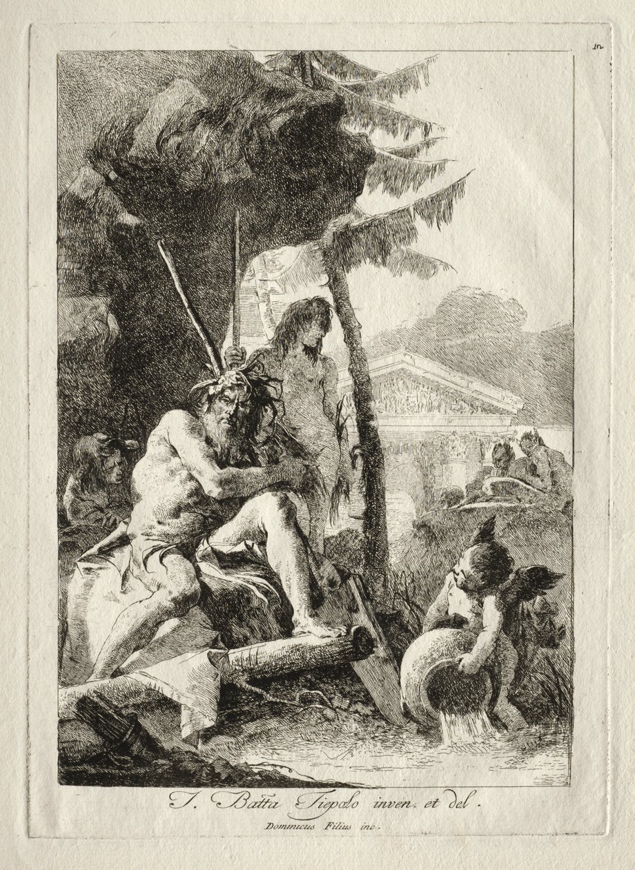 Fluviale Figuren von Giovanni Domenico Tiepolo