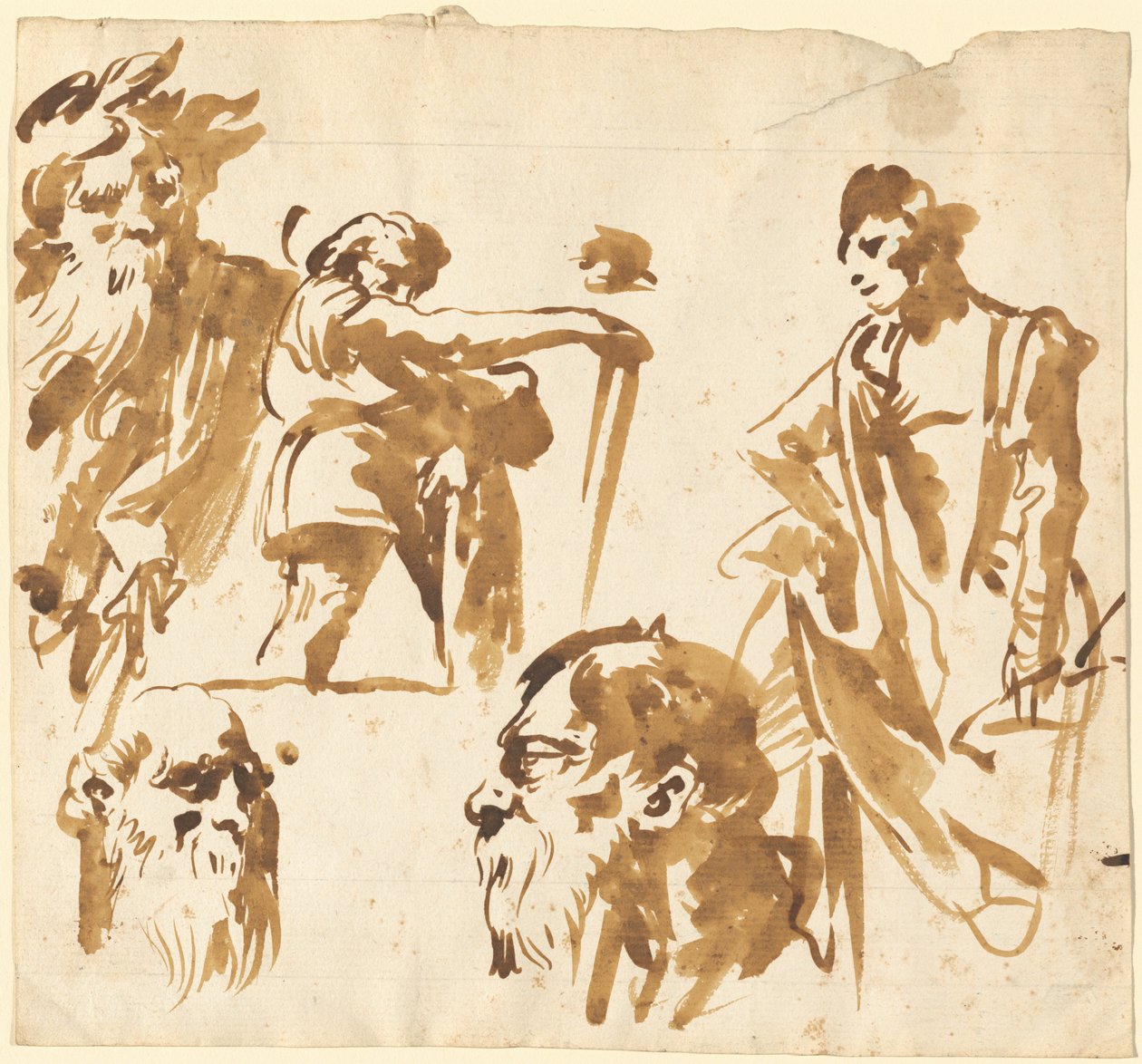 Figuren und Gesichter von Giovanni Domenico Tiepolo