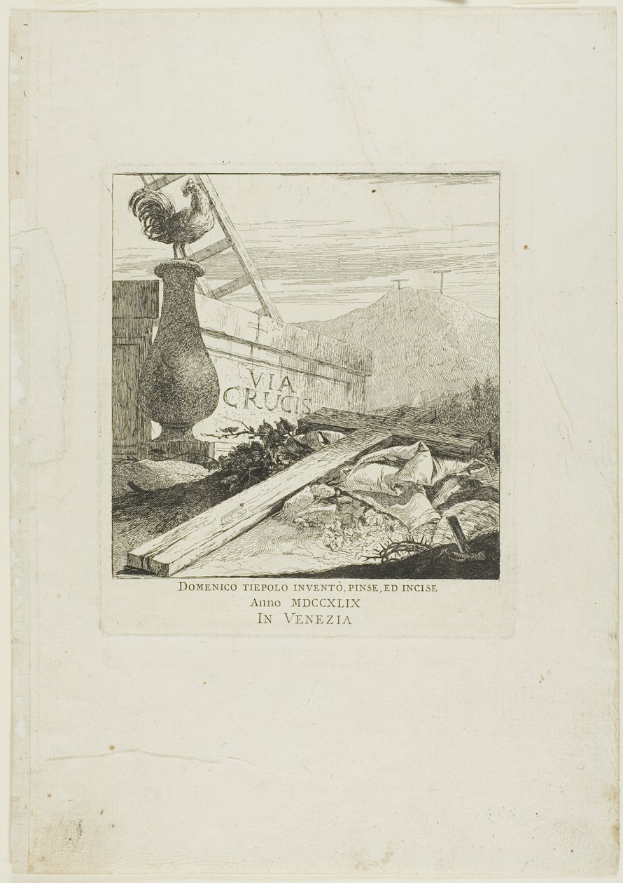 Frontispiz zu den Stationen des Kreuzes von Giovanni Domenico Tiepolo