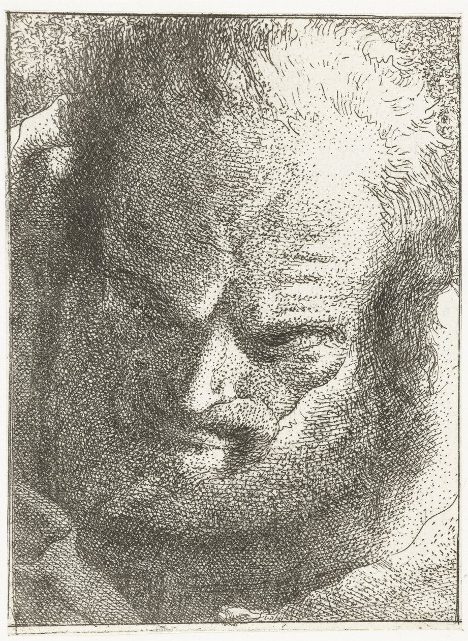 Mann schaut nach unten von Giovanni Domenico Tiepolo