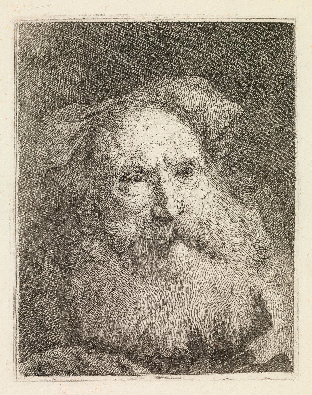 Alter Mann mit Bart von Giovanni Domenico Tiepolo