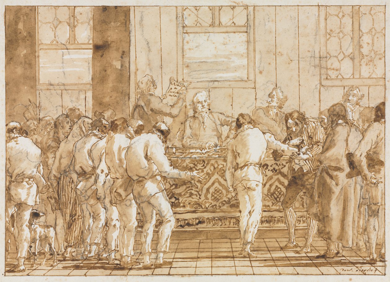 Der Prozess, 1790er Jahre von Giovanni Domenico Tiepolo