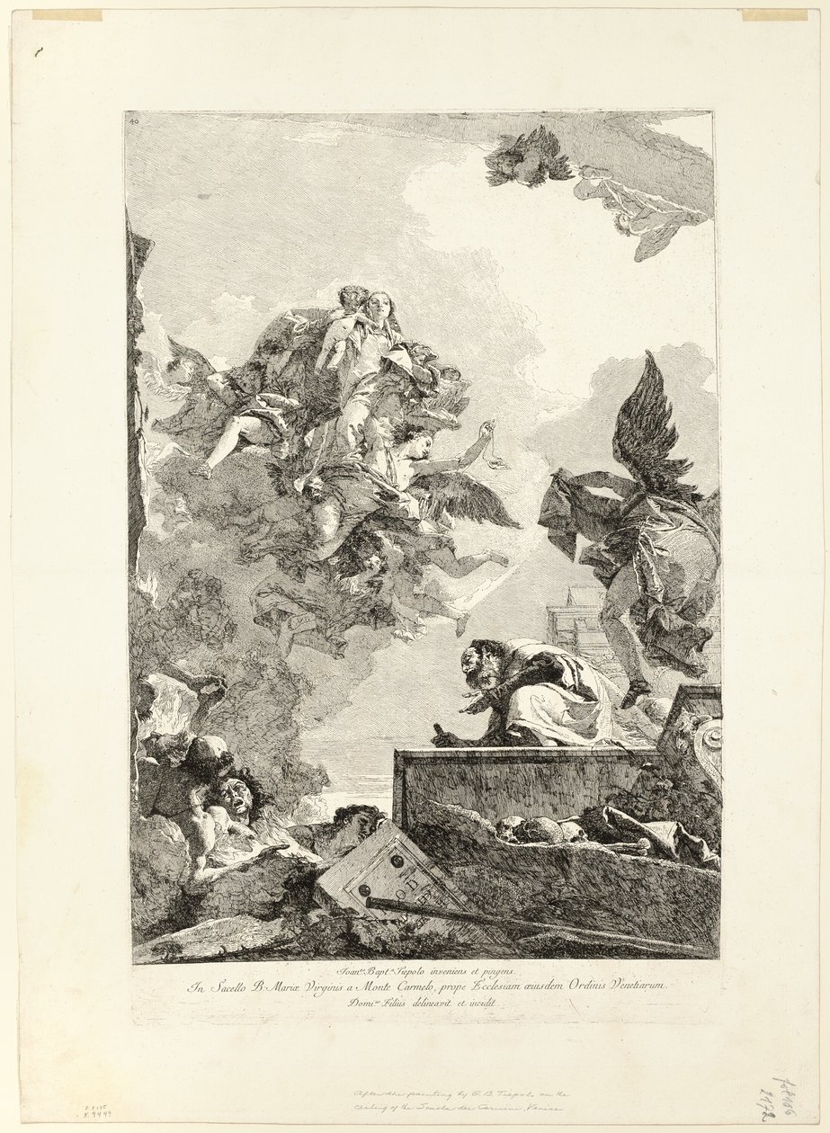 Die Jungfrau erscheint St. Simon Stock von Giovanni Domenico Tiepolo