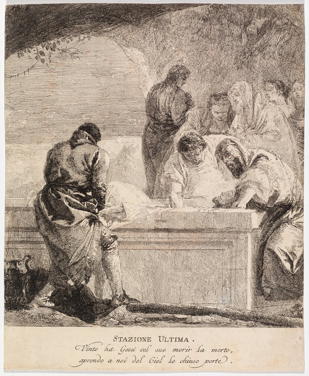 Via Crucis - Station XIV. Jesus wird ins Grab gelegt von Giovanni Domenico Tiepolo