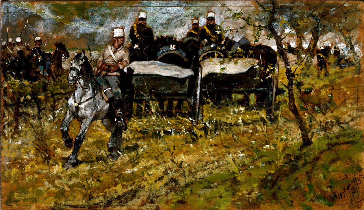 Artilleriemanöver von Giovanni Fattori