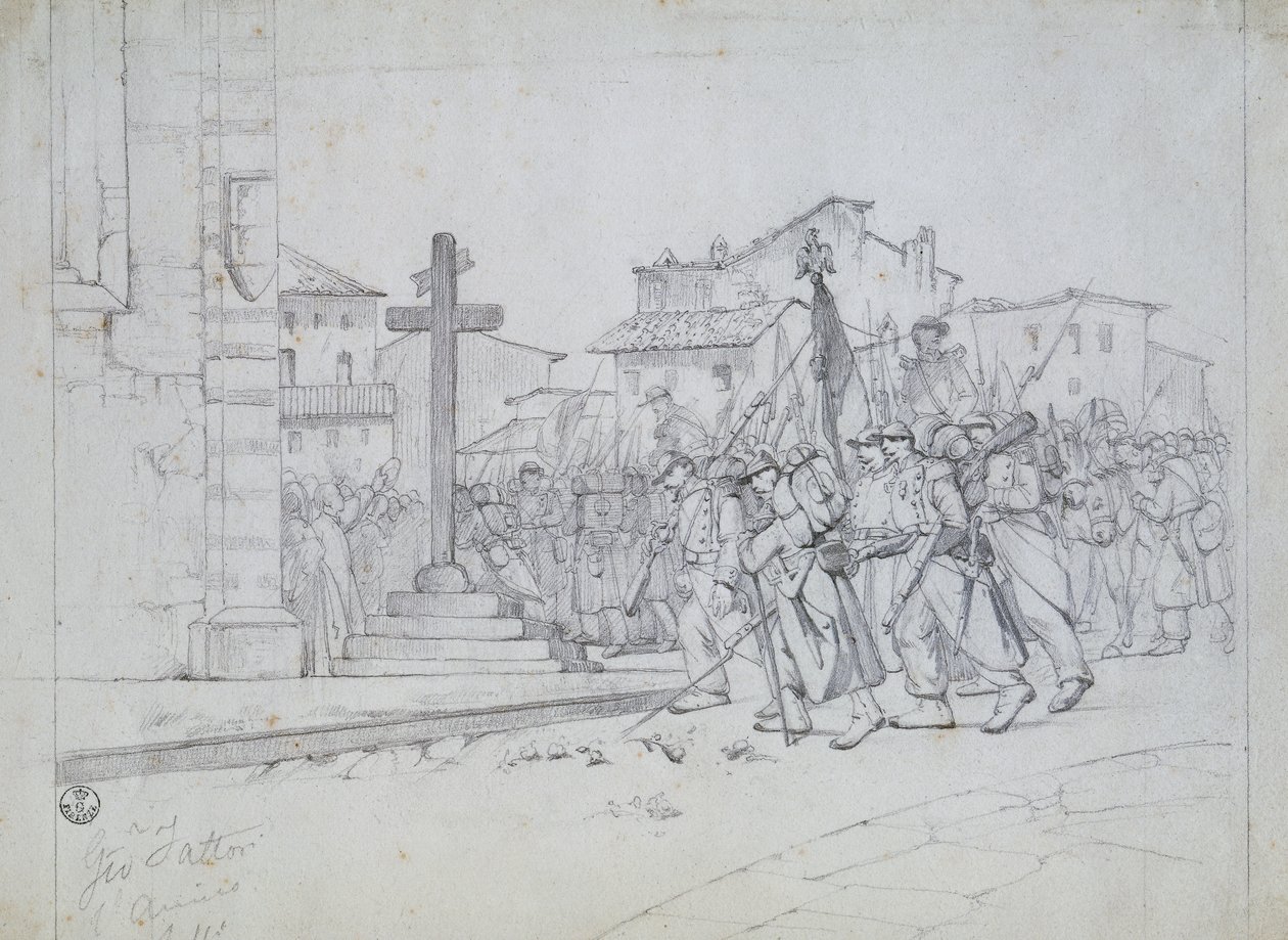 Einzug der französischen Truppen in Livorno von Giovanni Fattori