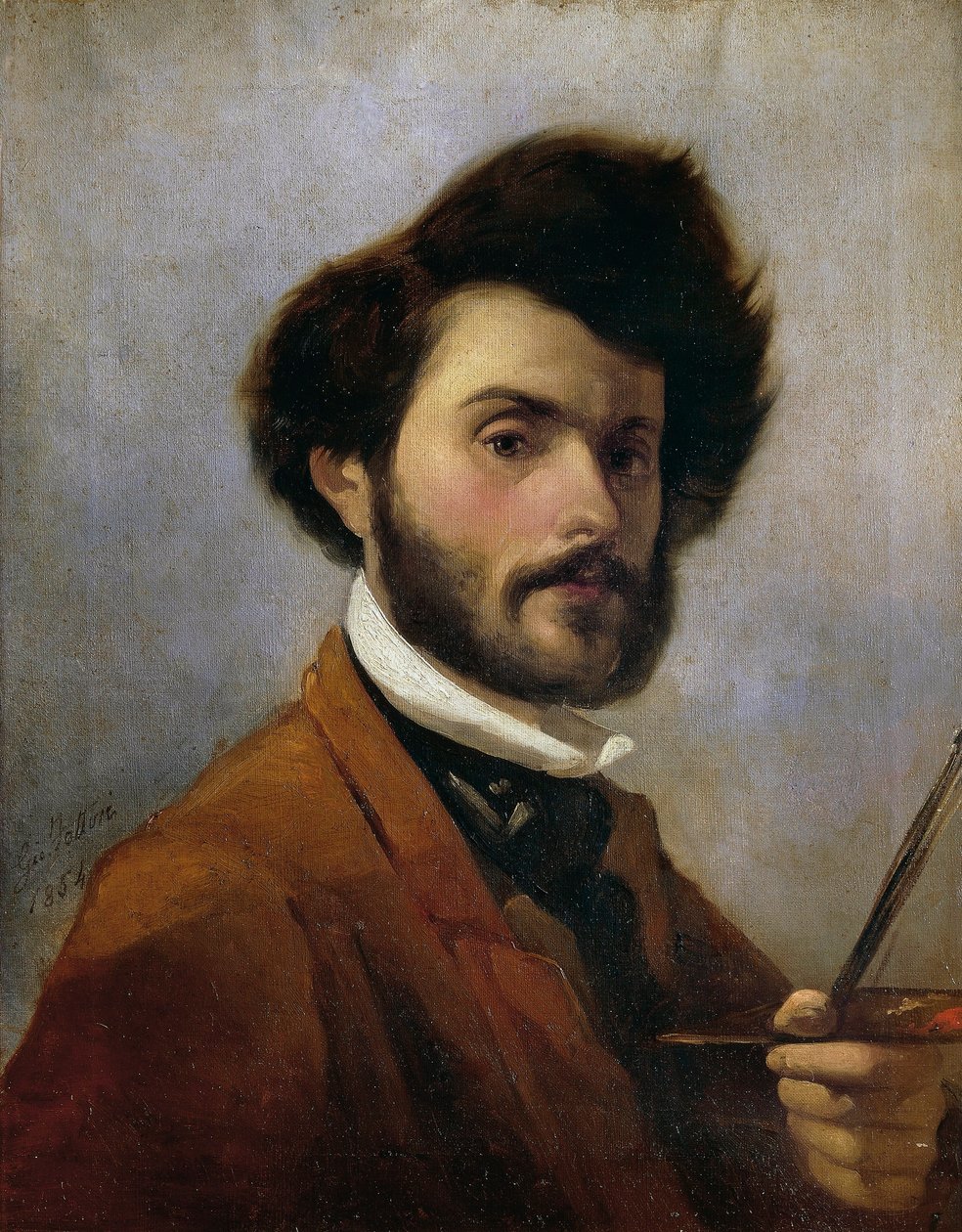 Florenz, Selbstporträt im Alter von 29 Jahren von Giovanni Fattori