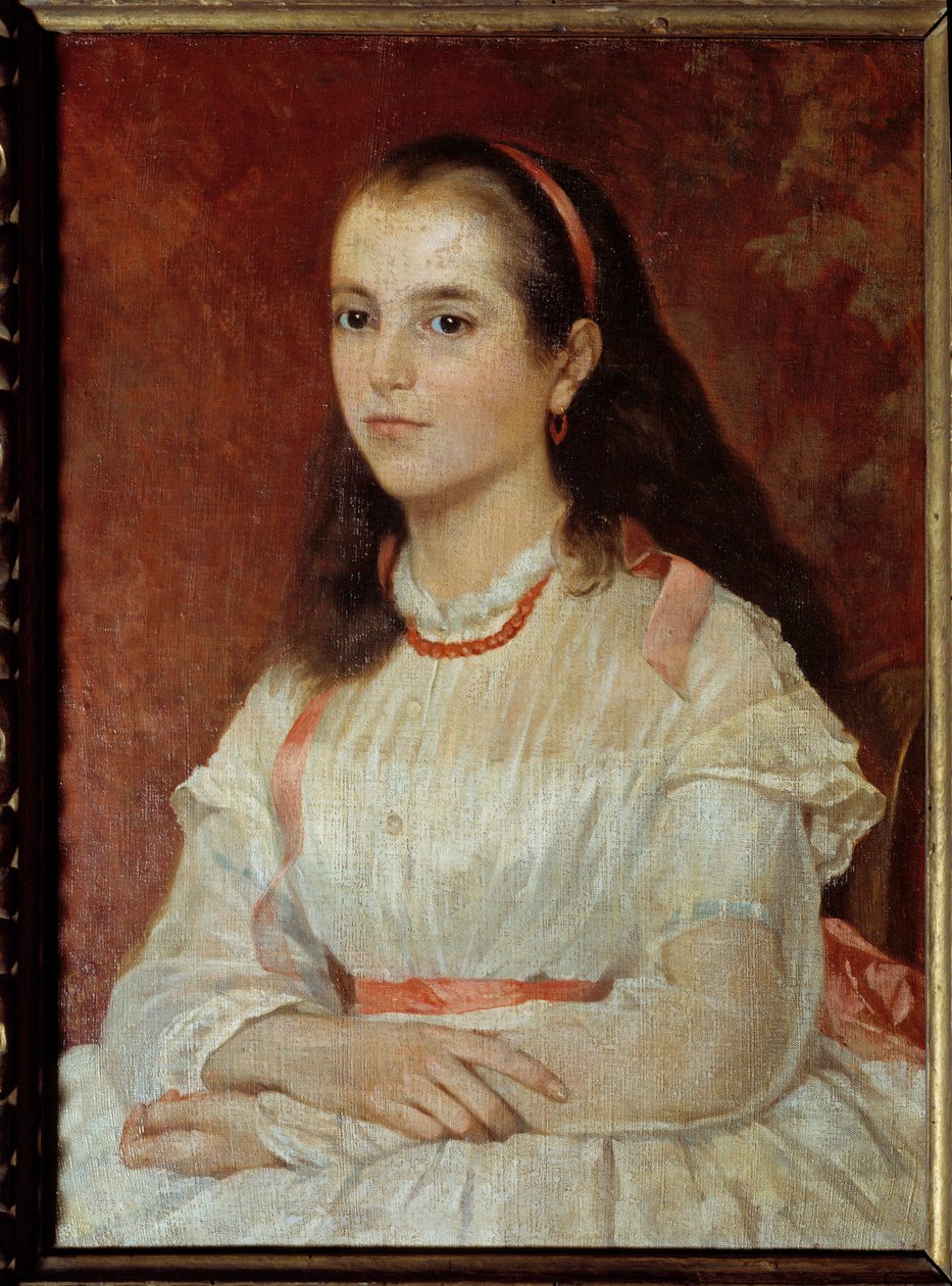 Porträt von Miss Soccoli. Gemälde von Giovani Fattori (19. Jahrhundert) von Giovanni Fattori
