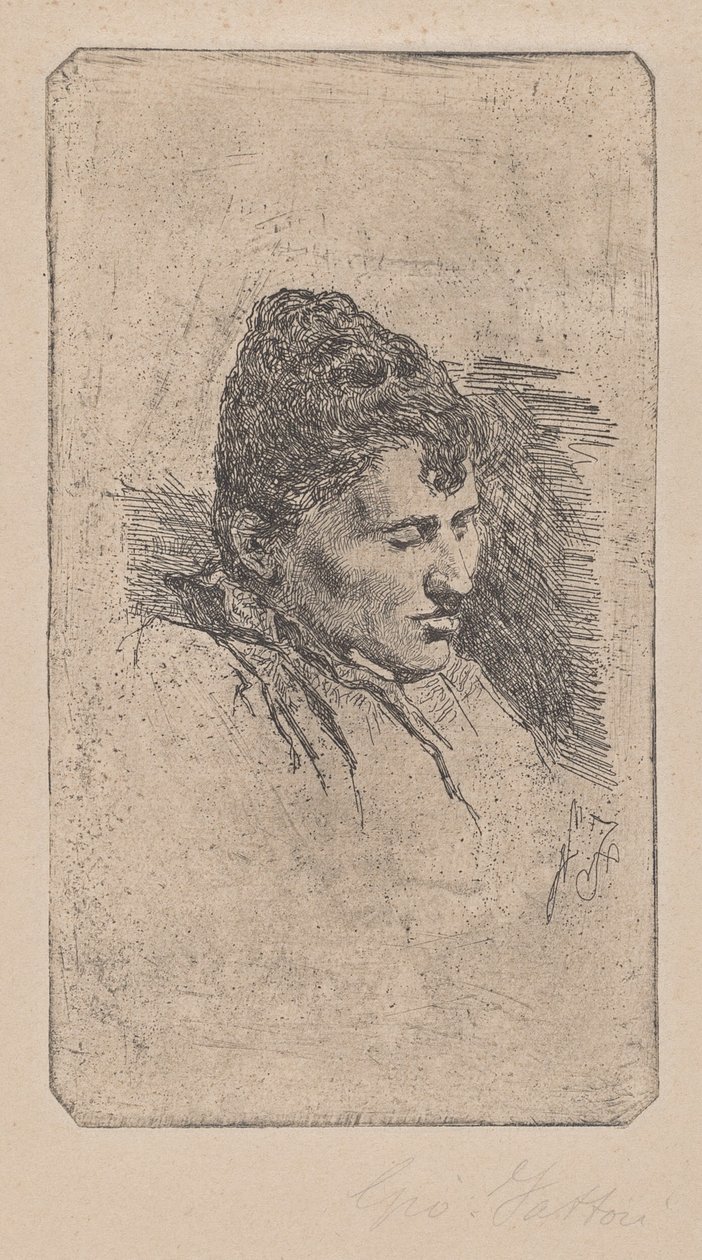 Porträt der zweiten Frau des Künstlers von Giovanni Fattori