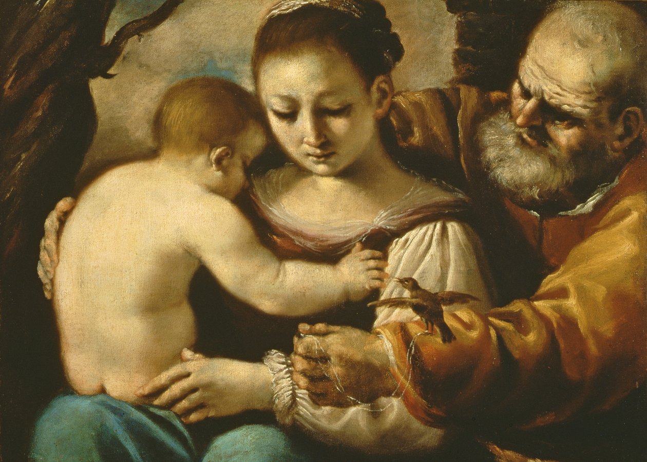 Heilige Familie von Giovanni Francesco Barbieri