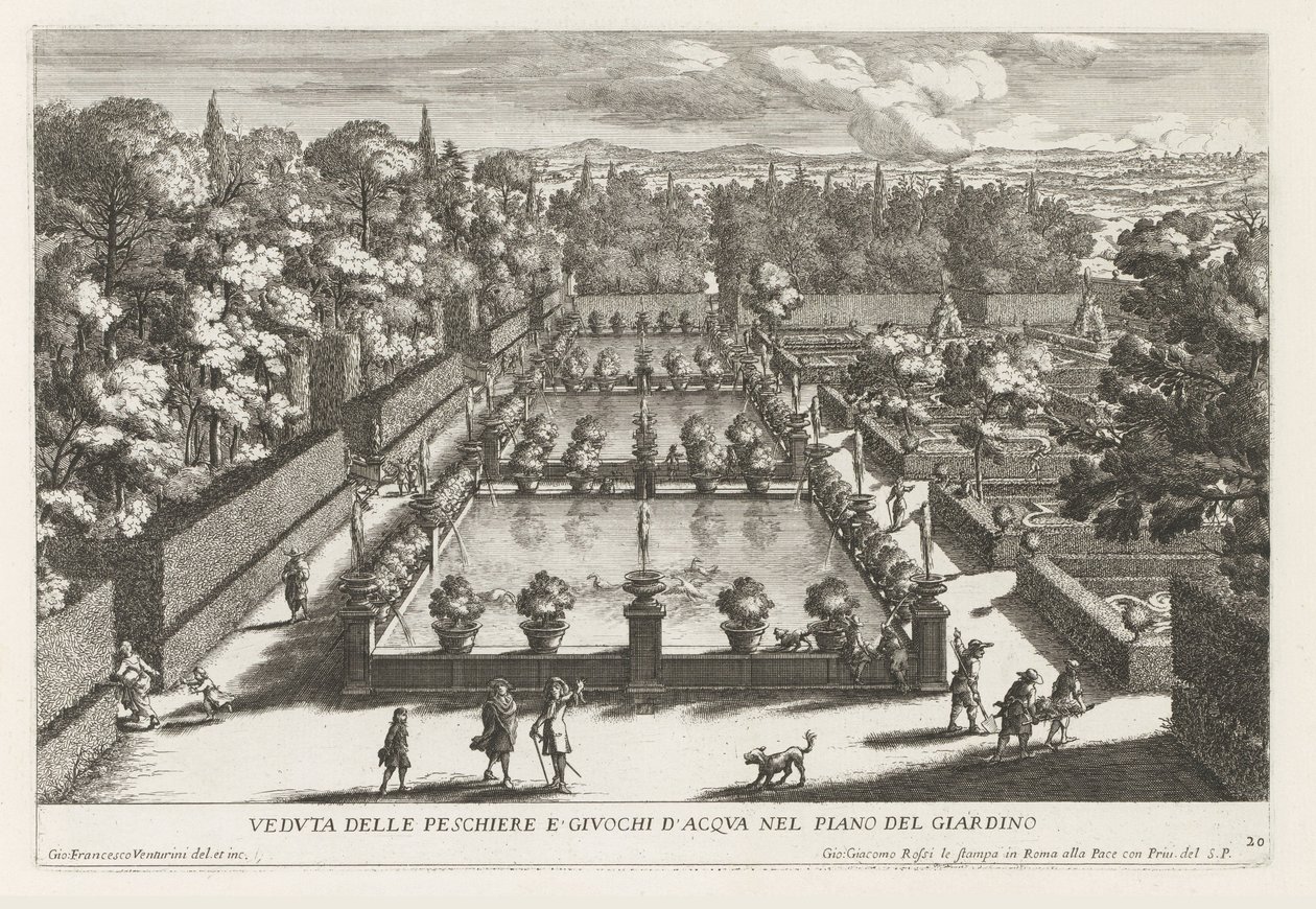 Fischteiche in den Gärten der Villa d