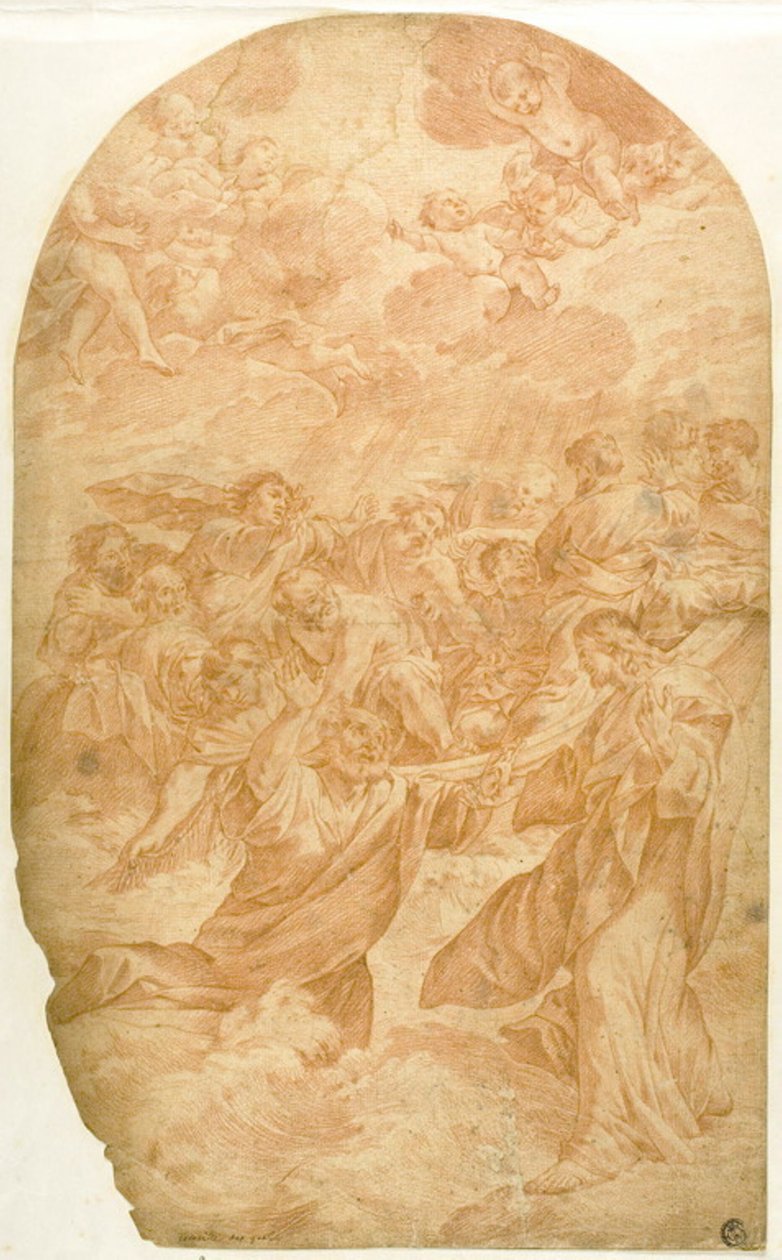 Christus ruft den heiligen Petrus, auf dem Wasser zu gehen von Giovanni Lanfranco