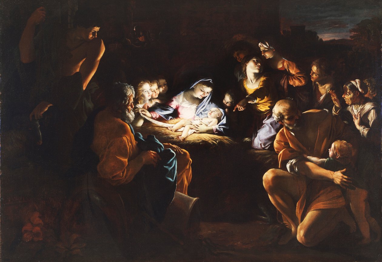 Die Anbetung der Hirten (Die Nacht) von Giovanni Lanfranco