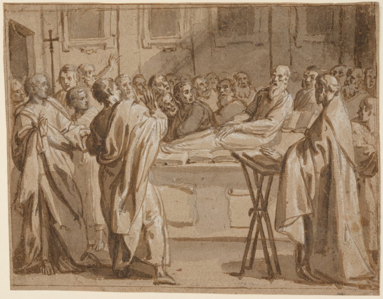 Das Begräbnis von Raymond Diocrès: eine Episode aus der Geschichte von St. Bruno von Giovanni Lanfranco