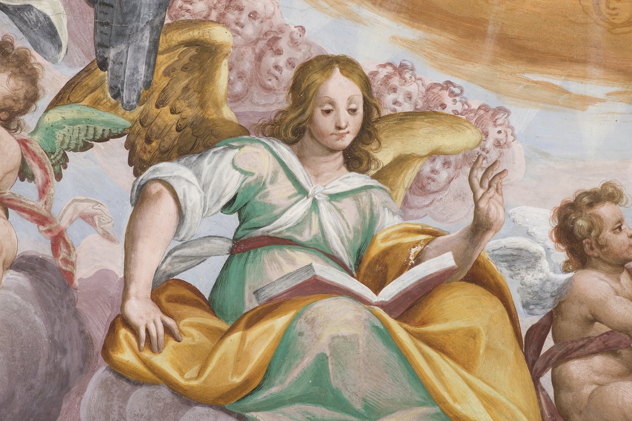 Engel und Putti von Giovanni Mauro della Rovere: Kunstdruck