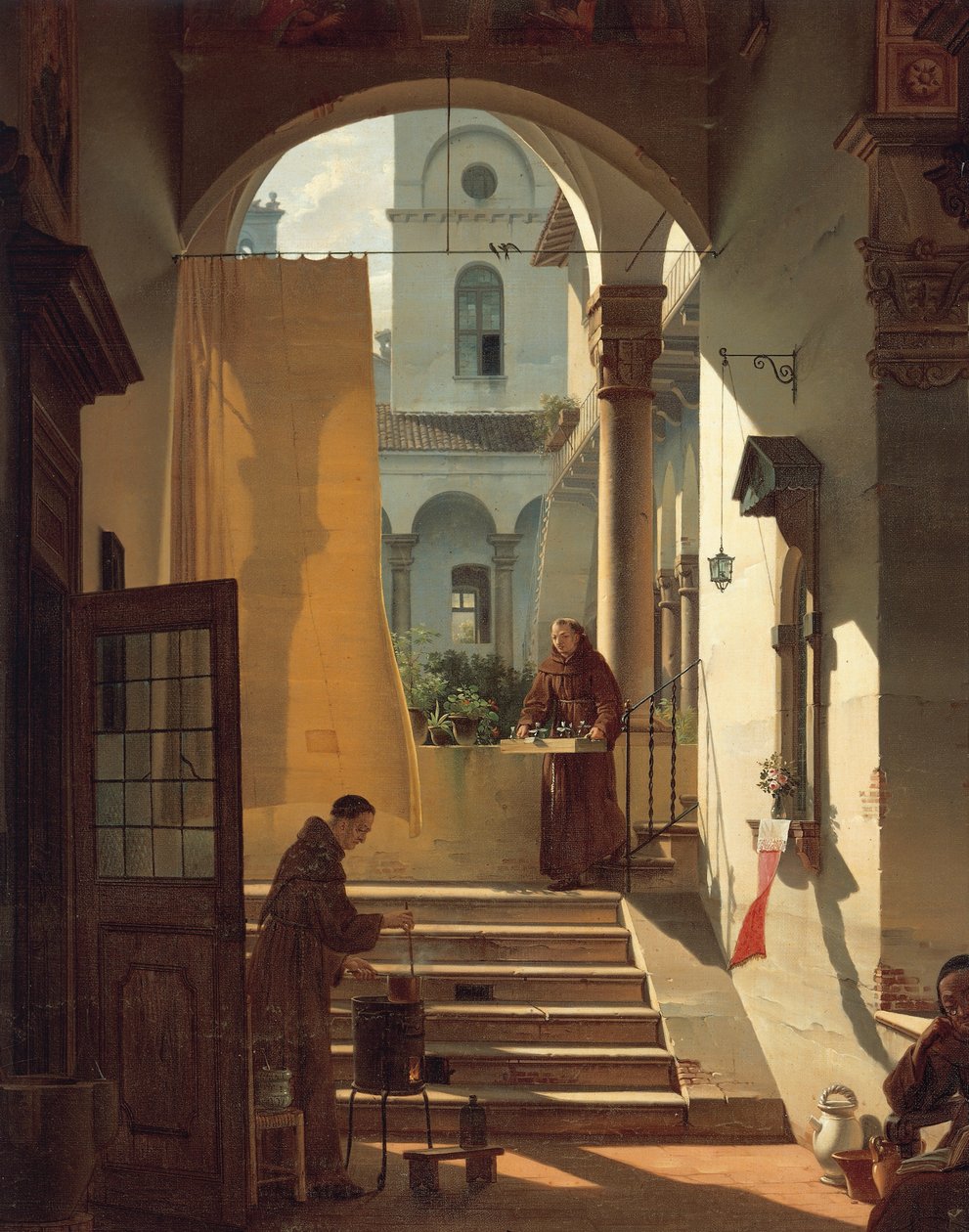 Der Apotheker eines Klosters (Detail) von Giovanni Migliara
