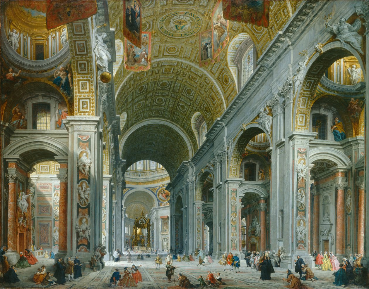 Innenraum von St. Peter, Rom von Giovanni Paolo Pannini