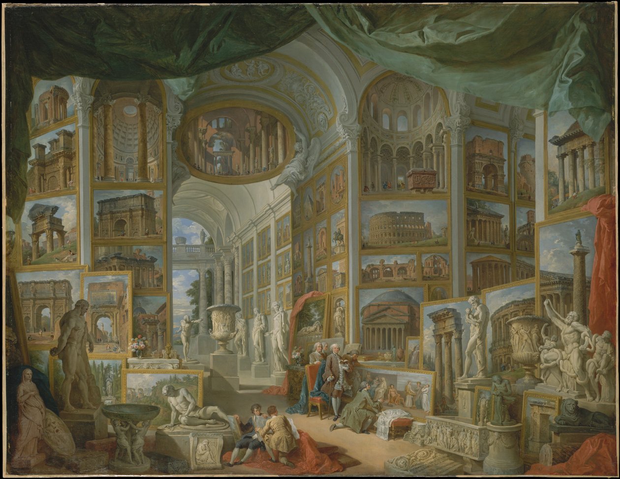 Antikes Rom, 1757 von Giovanni Paolo Pannini: Kunstdruck