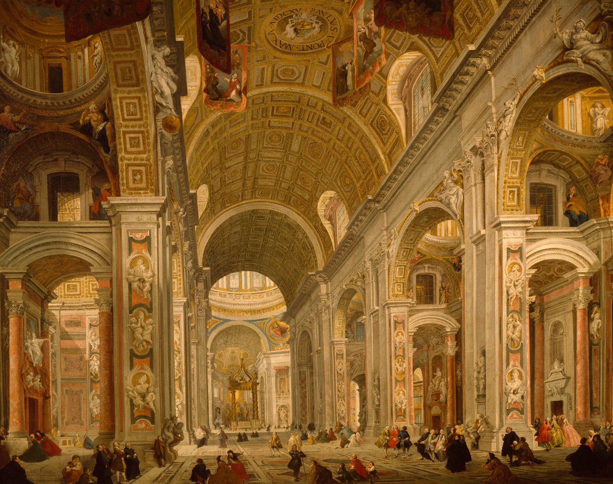 Innenraum des Petersdoms von Giovanni Paolo Pannini