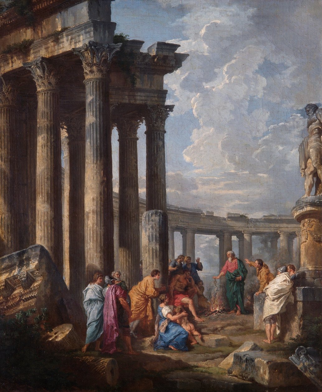 St. Paul auf Malta ergreift die Viper von Giovanni Paolo Pannini