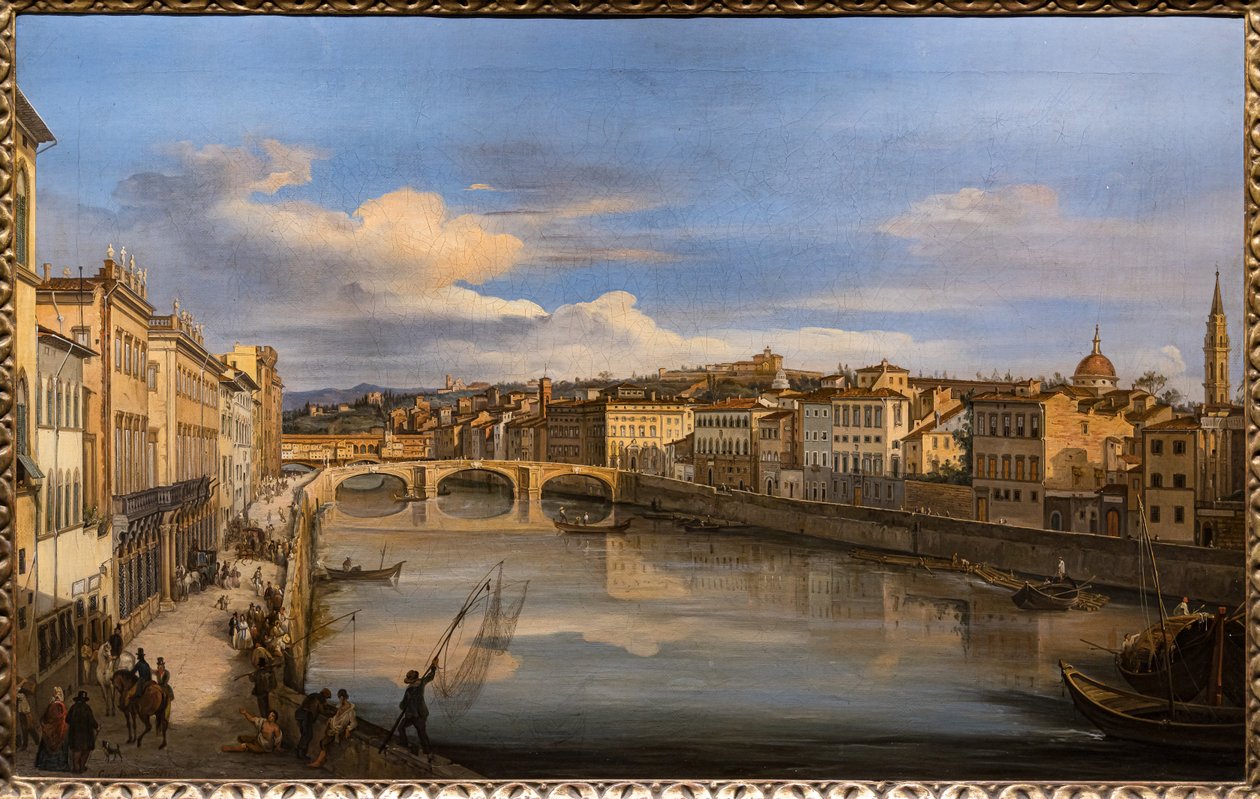 Blick auf den Arno von der Alla Carraia Brücke von Giovanni Signorini
