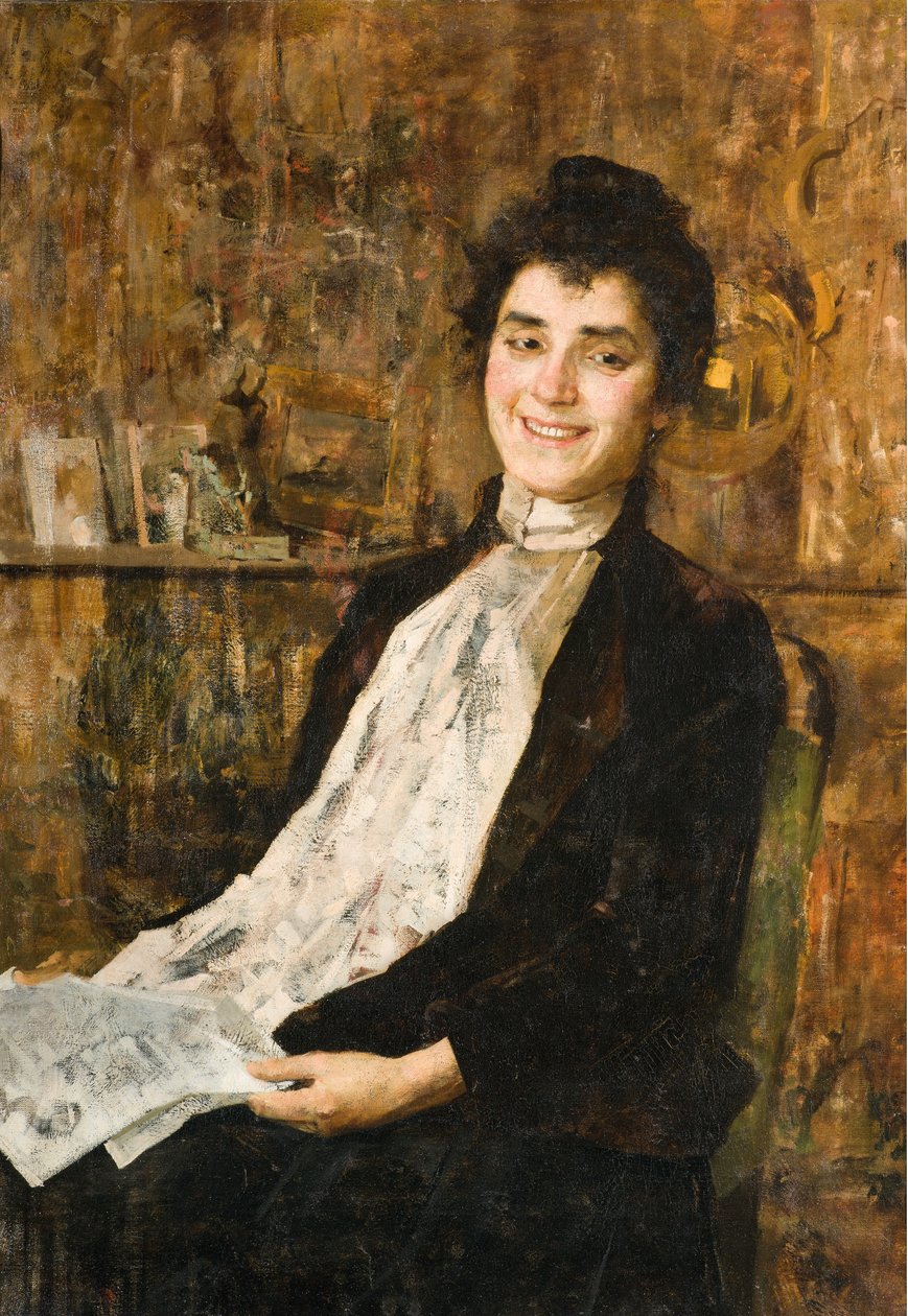 Porträt seiner Frau Luisa von Giovanni Sottocornola