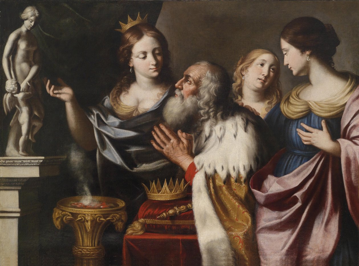 König Salomos Frauen führen ihn in den Götzendienst von Giovanni Venanzi di Pesaro