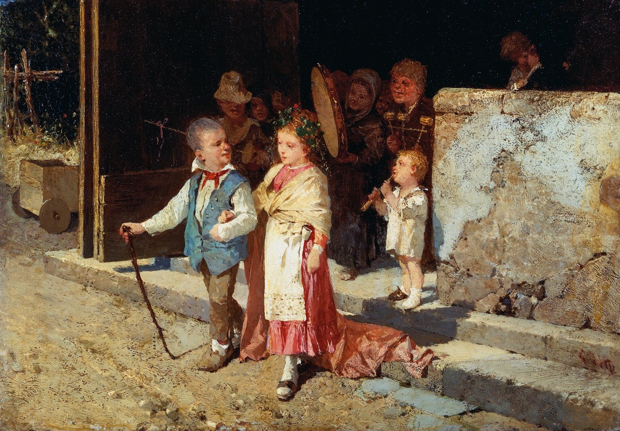 Junges Ehepaar, von Giovanni Del Re (1829-1919) von Giovanni del Re
